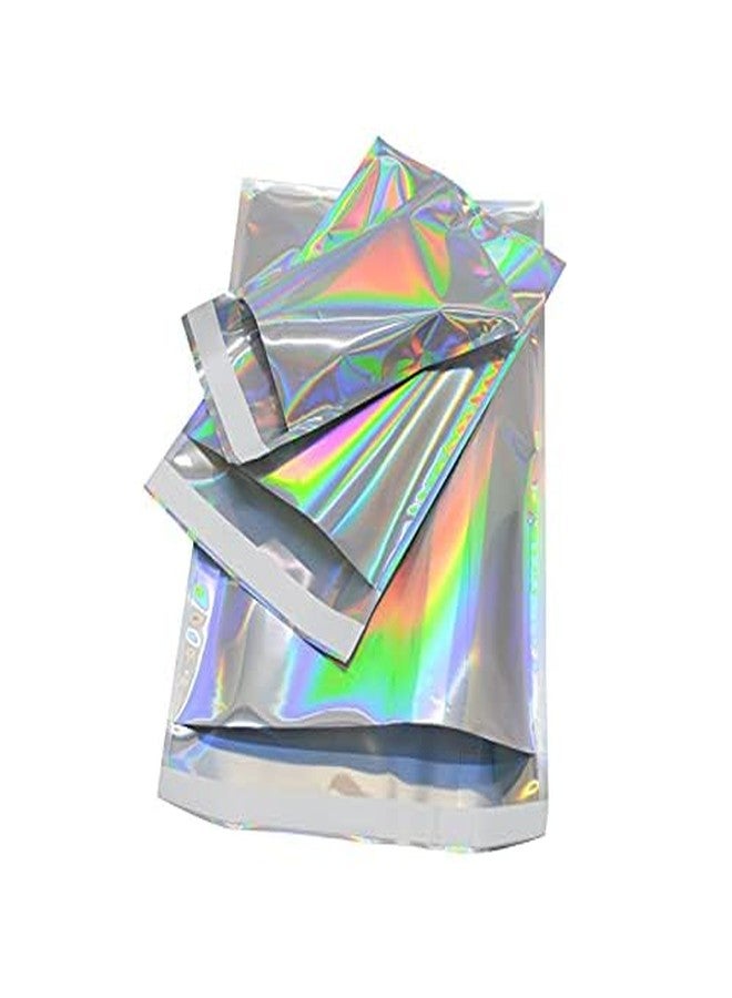PABCK 100 Pack 4.5×6.5+1.57 inch Holographic Metallic Poly Mailers Self Sealing Packaging Foil Glitter Bags Shipping Envelopes Mailing Storage Pouches for Shipping Packaging - Image 3